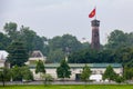 Flag Tower of Hanoi in Vietnam Royalty Free Stock Photo